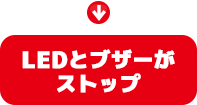 LEDとブザーがストップ