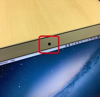 パソコンに内蔵されたカメラの例
