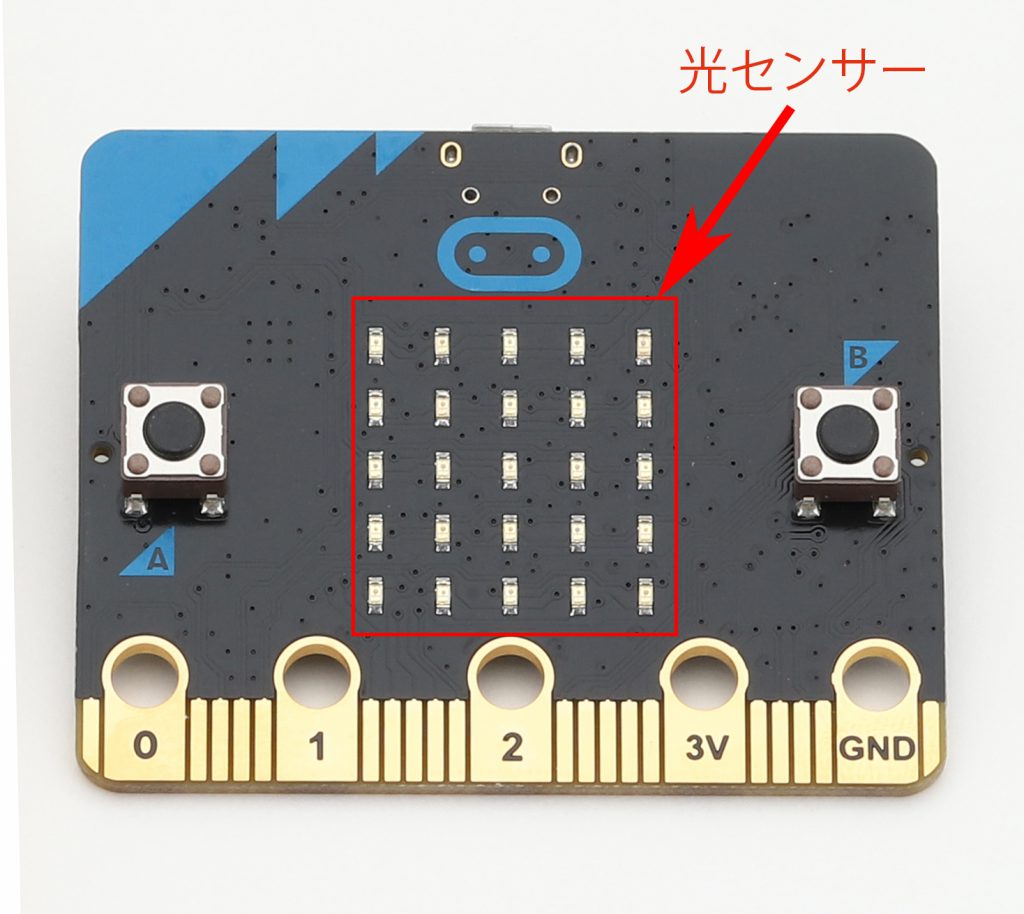 micro:bitの光センサー