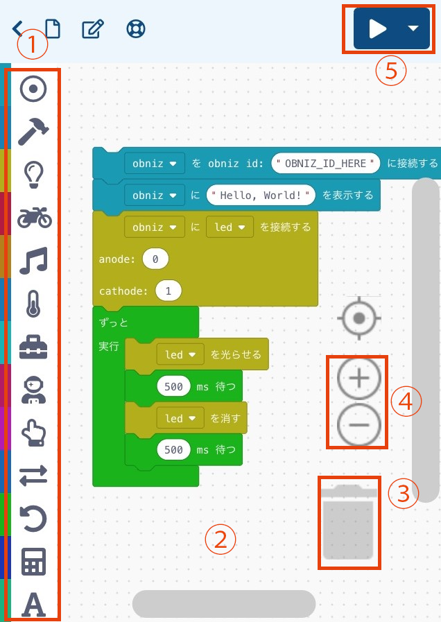 スマートフォンでのプログラミングエディター