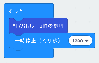 関数「1拍の処理」をずっと呼び出す