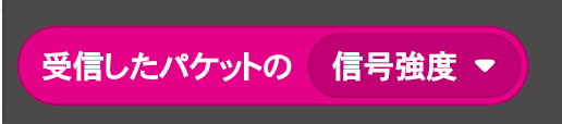 「受信したパケットの”信号強度”」ブロック