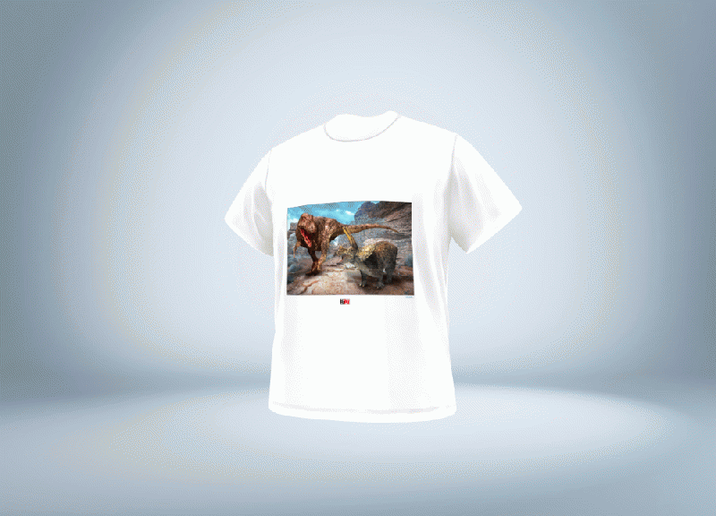 【期間限定プレミアム販売】ド迫力の恐竜をプリント！KoKaの表紙イラストがTシャツになったぞ