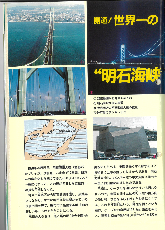Q33 1998年、兵庫県神戸市～淡路市を結ぶ吊り橋「明石海峡大橋」が開通