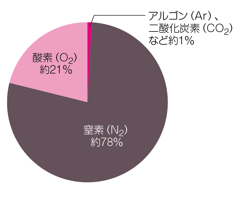 どうして空気中には窒素の割合が多いのですか